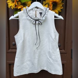 J crew Ivory white sleeveless dressy shirt size S